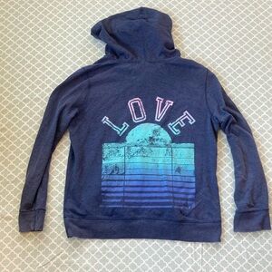 Victoria’s Secret Classic Zip Hoodie Jacket Ombre Glitter Love L